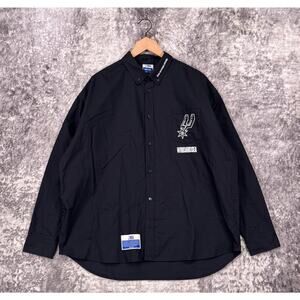 NBA x WIND AND SEA Shirt Large Men San Antonio Spurs Oversized Oxford Made Japan